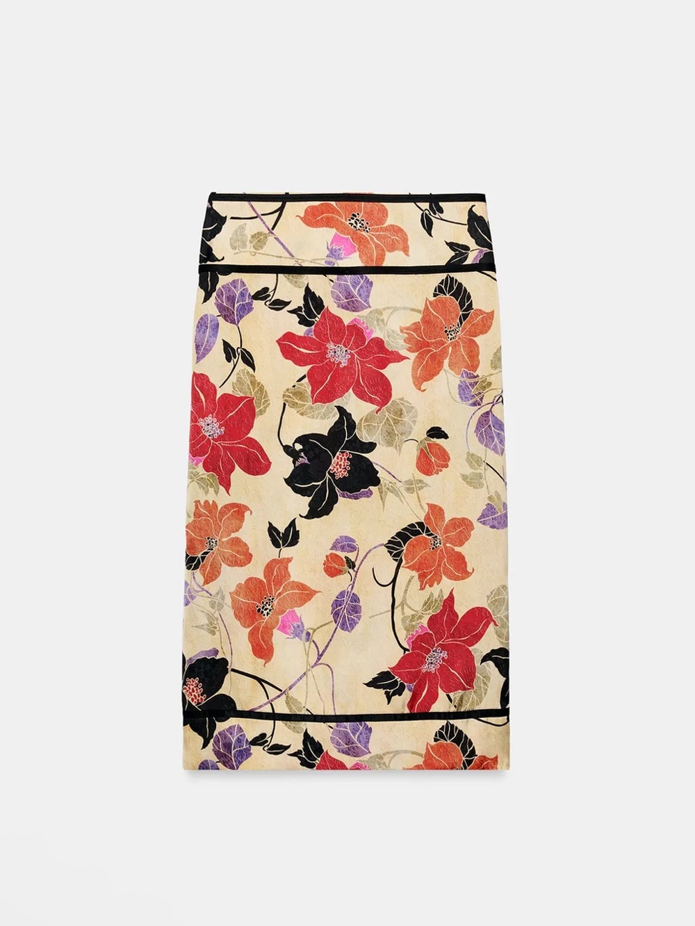 Zara ZW COLLECTION FLORAL SARONG SKIRT - Picture 4 of 5